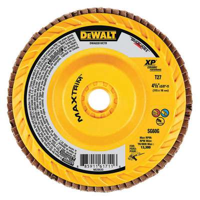 938640 4 Dewalt Flap Disc 5 8 11 Mounting Hole Size 60 Abrasive Grit