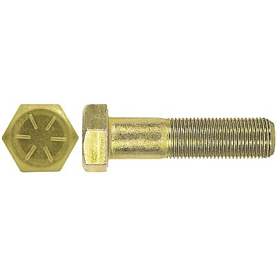 1 2 20 X 3 PT Qty 100 Hex Cap Screw Grade 8 Hex Bolt Yellow Zinc