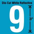 Die-Cut Refl. Number Label,9,