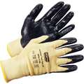 Coated Gloves, Yel/Bla, S, Pr