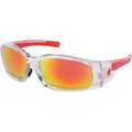 Safety Glasses,Red/Org Mirror,