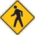 Traffic Sign,30 x 30In,Bk/Yel,