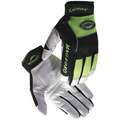 Mechanics Gloves,White/Hi-Vis