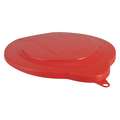 Pail Lid,Red,9 3/4 In Diameter