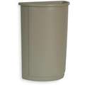 Trash Can,Half Round,21 Gal.,