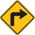 Traffic Sign,12 x 12In,Bk/Yel,