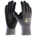 Glove,Coated,Bk/Gray,2XL,Pr