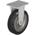 Rgd Plate Caster,Rubber,5 In.,