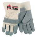 Leather Palm Gloves, White,XL