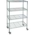 Wire Shelving,Mobile,67" H,Zinc