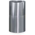 Trash Can,Round,21 Gal.,Silver