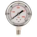 Pressure Gauge,Filled,2 1/2In,