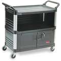 Enclosed  Cart,Hdpe,Black,300