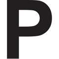 2" Black Decal Letter P