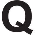 3" Black Decal Letter Q