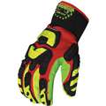 Impact Gloves,Slip On,Corded