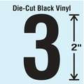 Die Cut Number Label, 3, 10