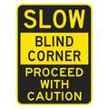 Traffic Sign,18"H,12"W,Aluminum