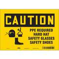 Safety Sign,10" Wx7" H,0.004"