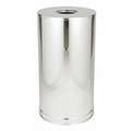 Trash Can,Round,15 Gal.,Silver