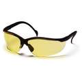 Safety Glass Black W/Amber Lns