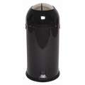 Wastebasket,Round,10 Gal.,Black