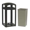 Trash Can,50 Gal.,Black,