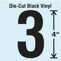 Die Cut Number Label, 3, 10