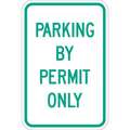 Permit Parking Sign,18" x 12"