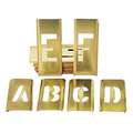 Stencil Kit,Brass,1" Overall