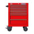 Roller Cabinet,Red,8-Drawer,