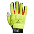 Mechanics Gloves,Yellow Back,