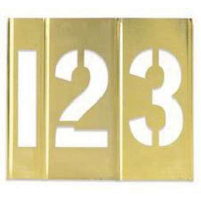 Stencil Brass 3" Numbers 15PCS