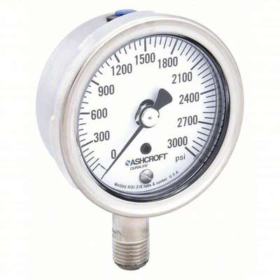 Gauge,Pressure,0 To 3000 Psi,