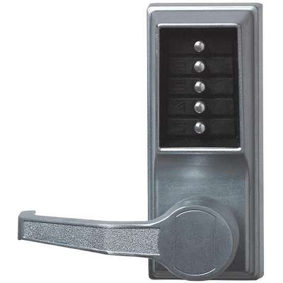 Pushbutton Lockset,Lever,Satin