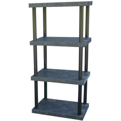 Plastic Shelving,Open,75"H,4