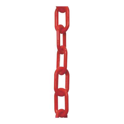 Plastic Chain,2 In x 50 Ft,Red