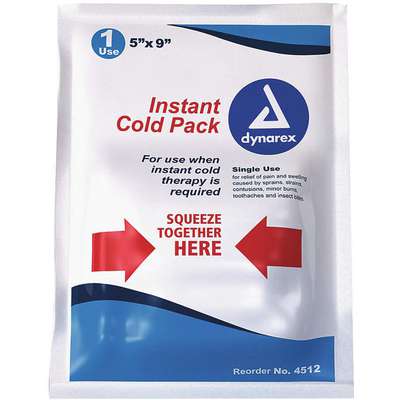 Instant Cold Pack,White,5inL x