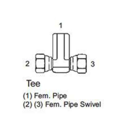 Steel Branch Tee 1/2X3/8X3/8"