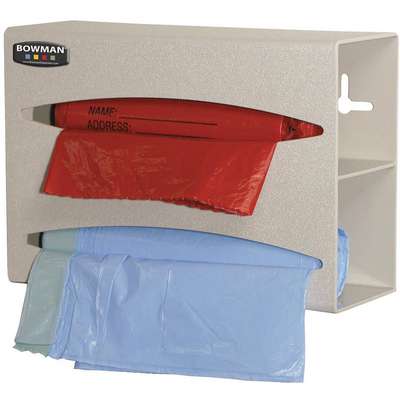 Bag Dispenser,Wall Mount,3-61/