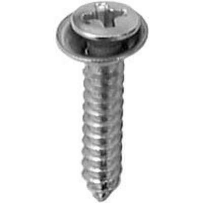 891643 Phillips Oval Head Sheet Metal Screw, #8-15, Chrome Finish ...