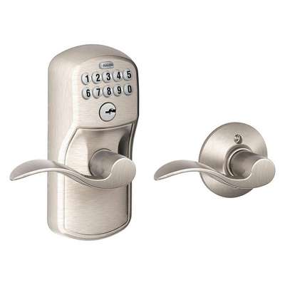 Electronic Lock,Lever,Satin