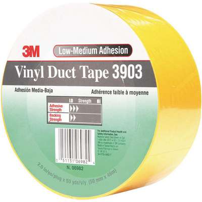 Duct Tape,Vinyl,Yellow,W 2 In,