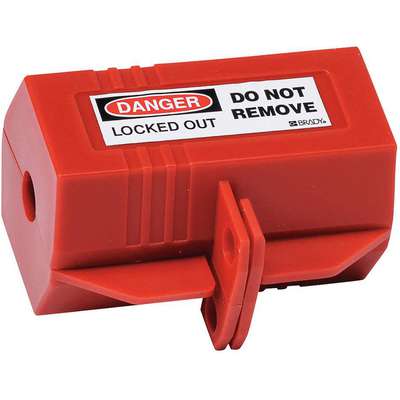 Plug Lockout,Red,1/2In Shackle