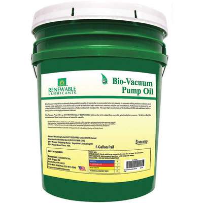 Vacuum Pump Oil,Pail,Yellow,5