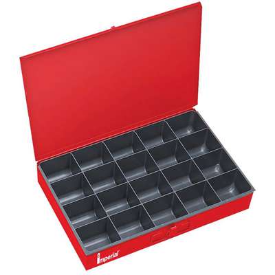 20 Hole Steel Parts Drawer Red