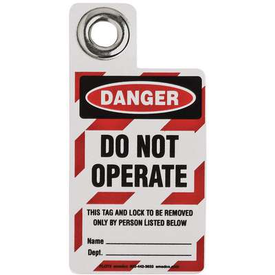 Danger Tag,3 x 2 In,Bk And R/