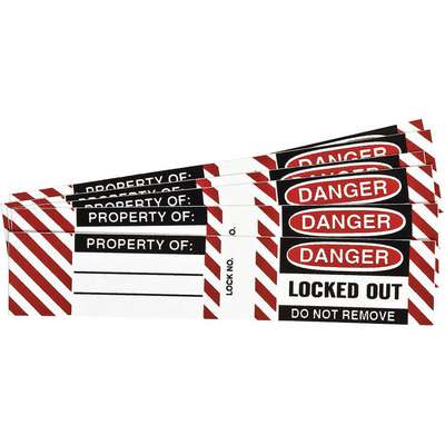 Padlock Label,3/4 In. H,4 1/2