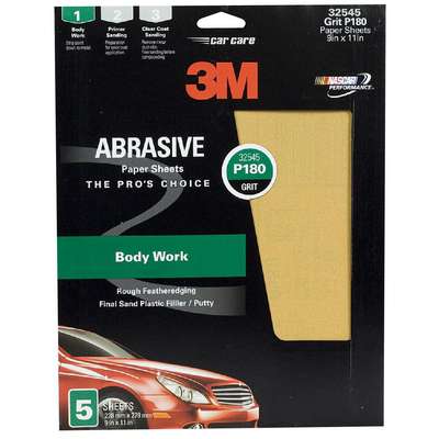 3M Sand Paper Sheets 180 Grit