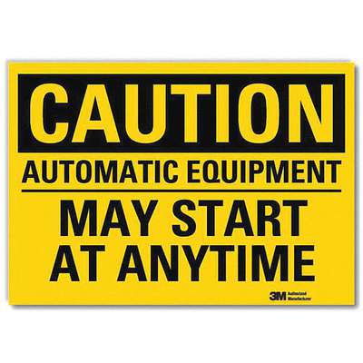 Safety Sign, Equipment Start